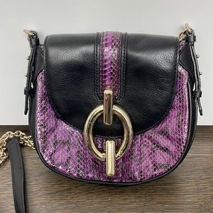 Diane von Furstenberg mini leather crossbody bag.